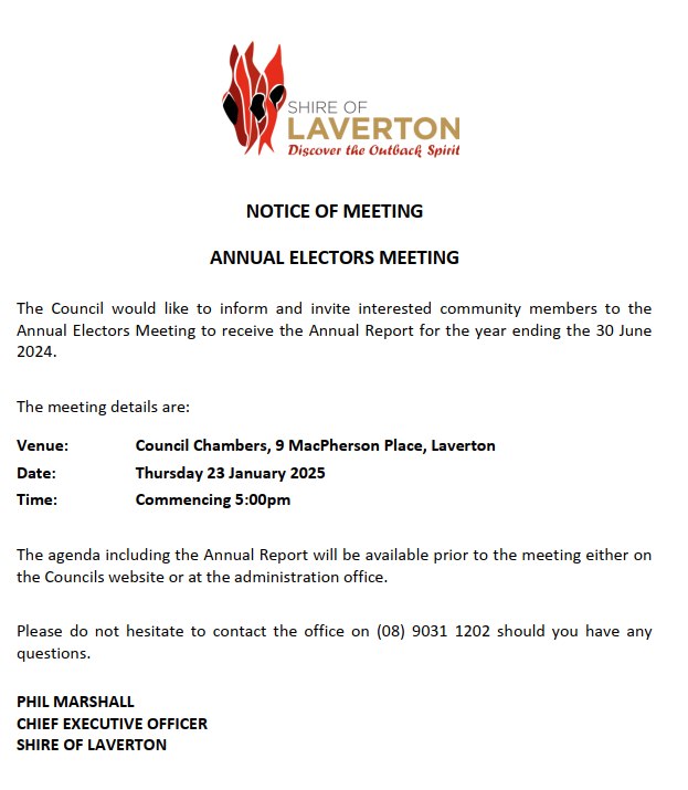 Annual Electors Meeting